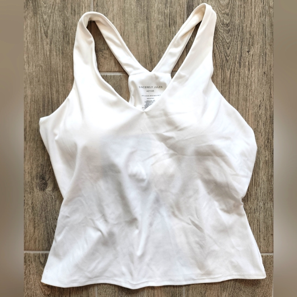 White Sleeveless Top